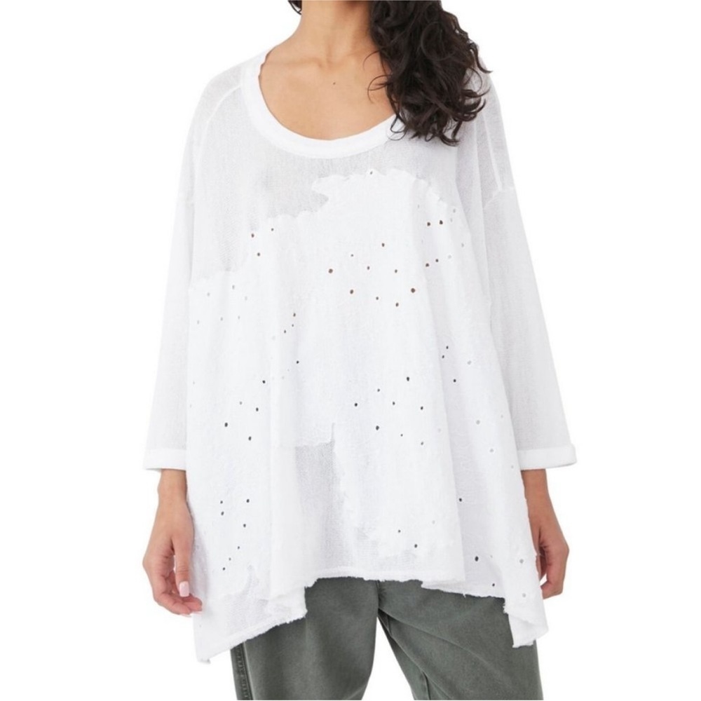 Free People Palm Tree Dreams Oversized Knit Top